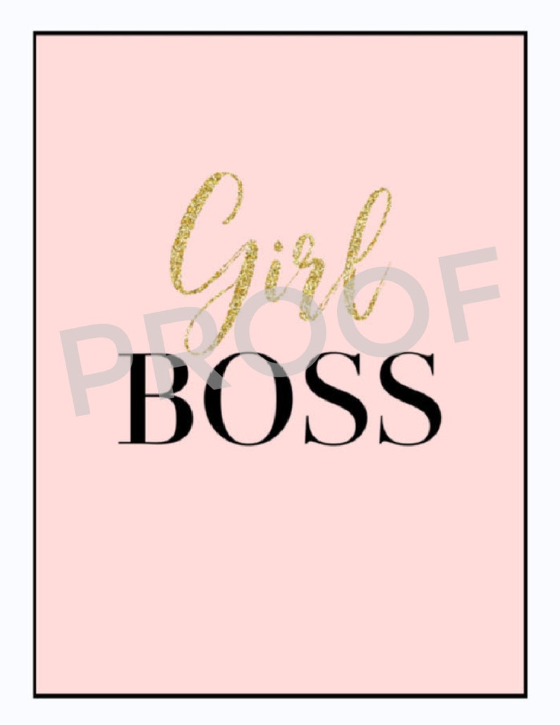 Girl Boss Printable Wall Art, Wall Decor, Girl Boss Wall Decor, Girl ...