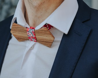 Reversible wooden bow tie
