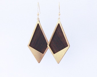 Earrings "Sierra" - Macassar Ebony