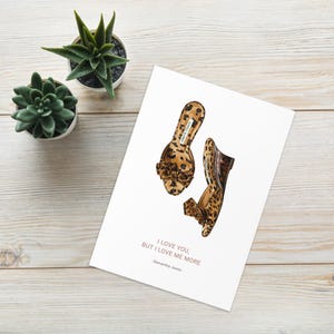 Monolo Bhlanik Samantha SATC Cartão de felicitações com envelope | Luxury Illustrated Chic Minimalist Camp Simple Fashion Aesthetic | Vários tamanhos