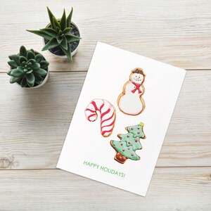 Suikerkoekjes blanco met envelop | Luxe geïllustreerd, Kerstmis, Feestelijk eten, Feestdagen, Kerstmis, Schattig zoet en esthetisch | Verschillende maten
