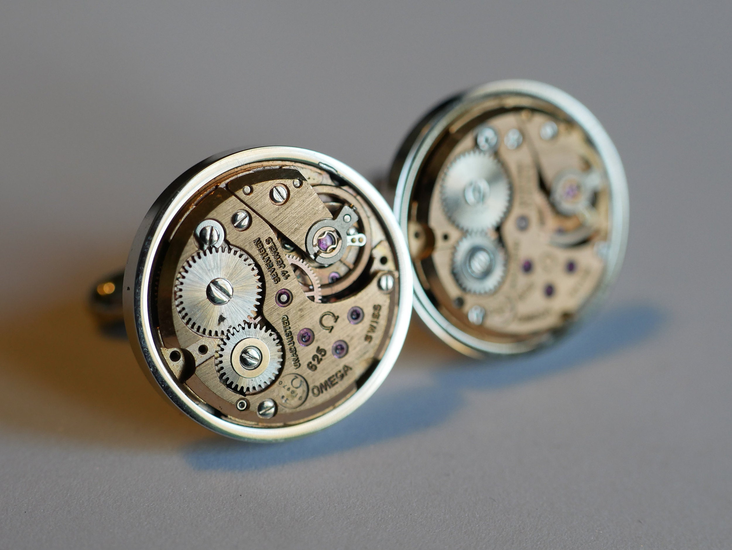 Omega Watch Movement Cufflinks Mens 