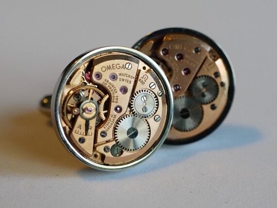 Omega Watch Movement Cufflinks Mens 