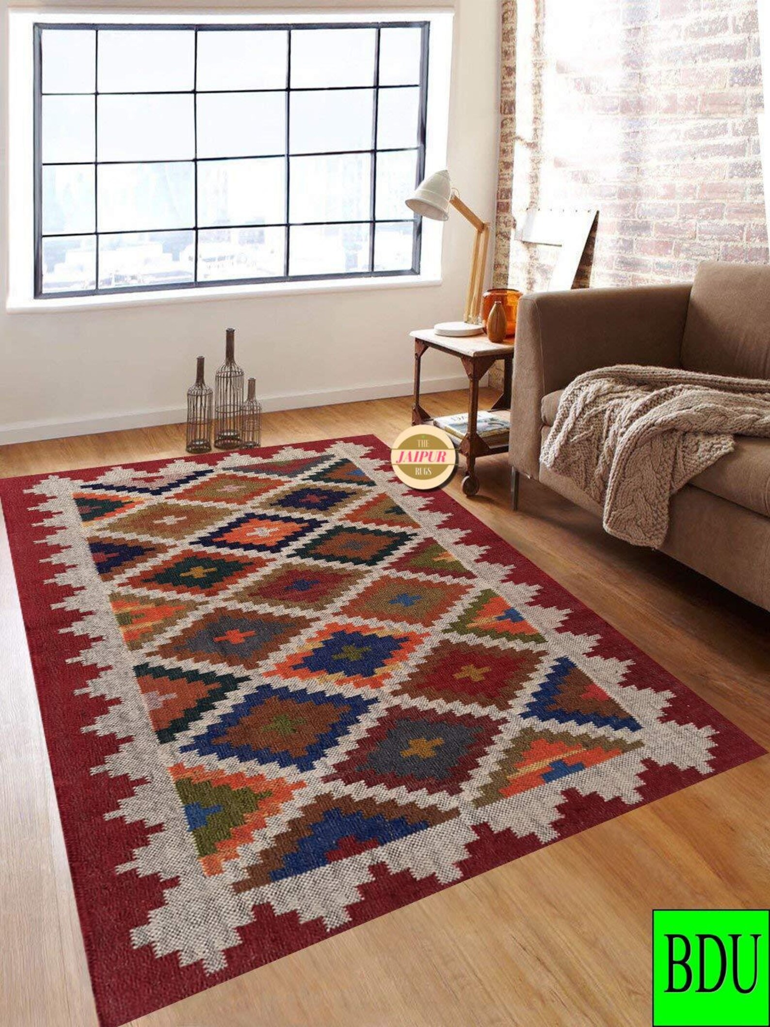 Large Bleu Checkered area rug Moroccan Berber checkered rug Etsy