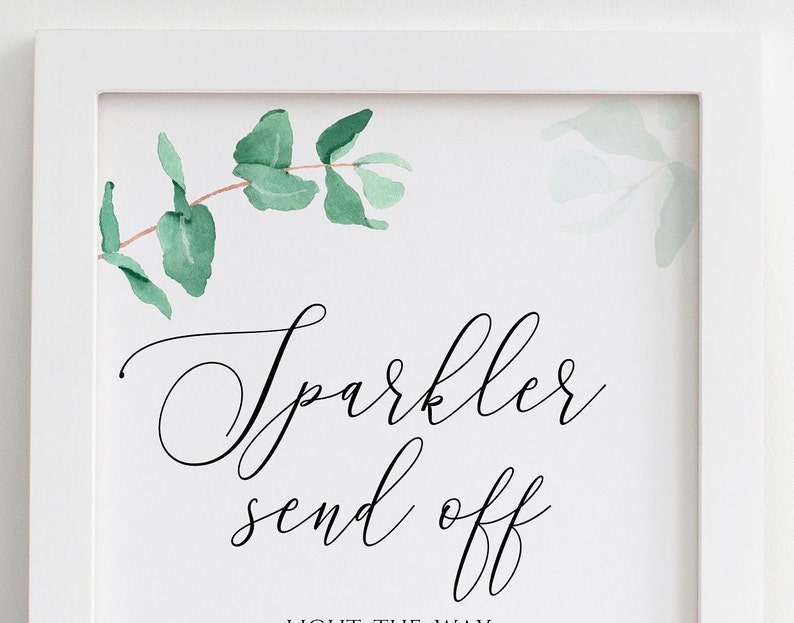 Sparkler Send Off Template Wedding Sparkler Sign Light the