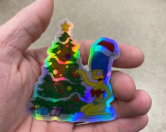 Christmas Marge Holographic Sticker