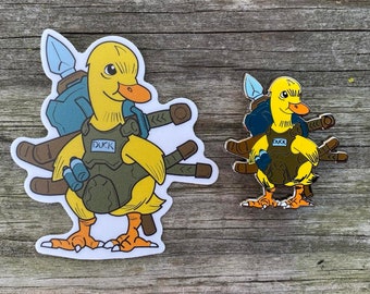 Squire Duck (LE100) Hard Enamel Pin & Vinyl Sticker Combo