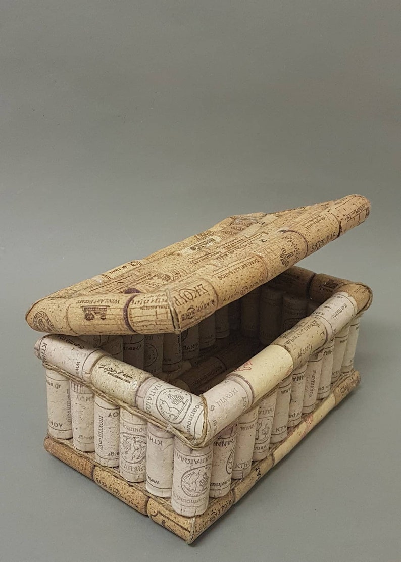Handmade Unique Cork And Jute Decorative Storage BoxSpecial Etsy