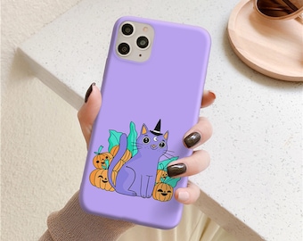 Halloween Cat iPhone 13 hoesje iPhone 12 Pro hoesje iPhone 11 Pro iPhone SE 2020 iPhone 7 iPhone 6 iPhone 11 hoesje iPhone XS Max iPhone XR n045