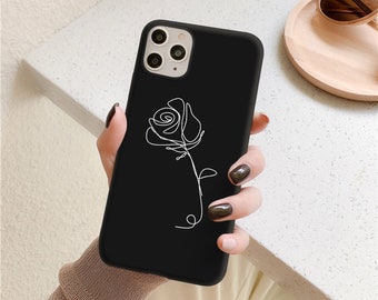 Black rose phone case Clearance