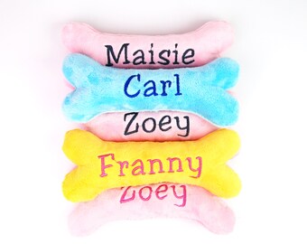 personalized dog bone pillow