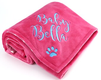 monogrammed dog blankets
