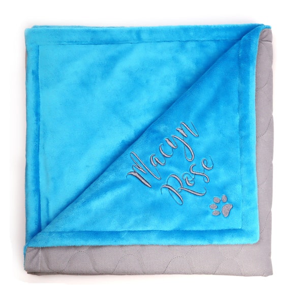 Dog Blanket Personalized With Custom Name Puppy Blanket for Small Dogs Pet Blanket Pet Lover Gift New Dog Owner