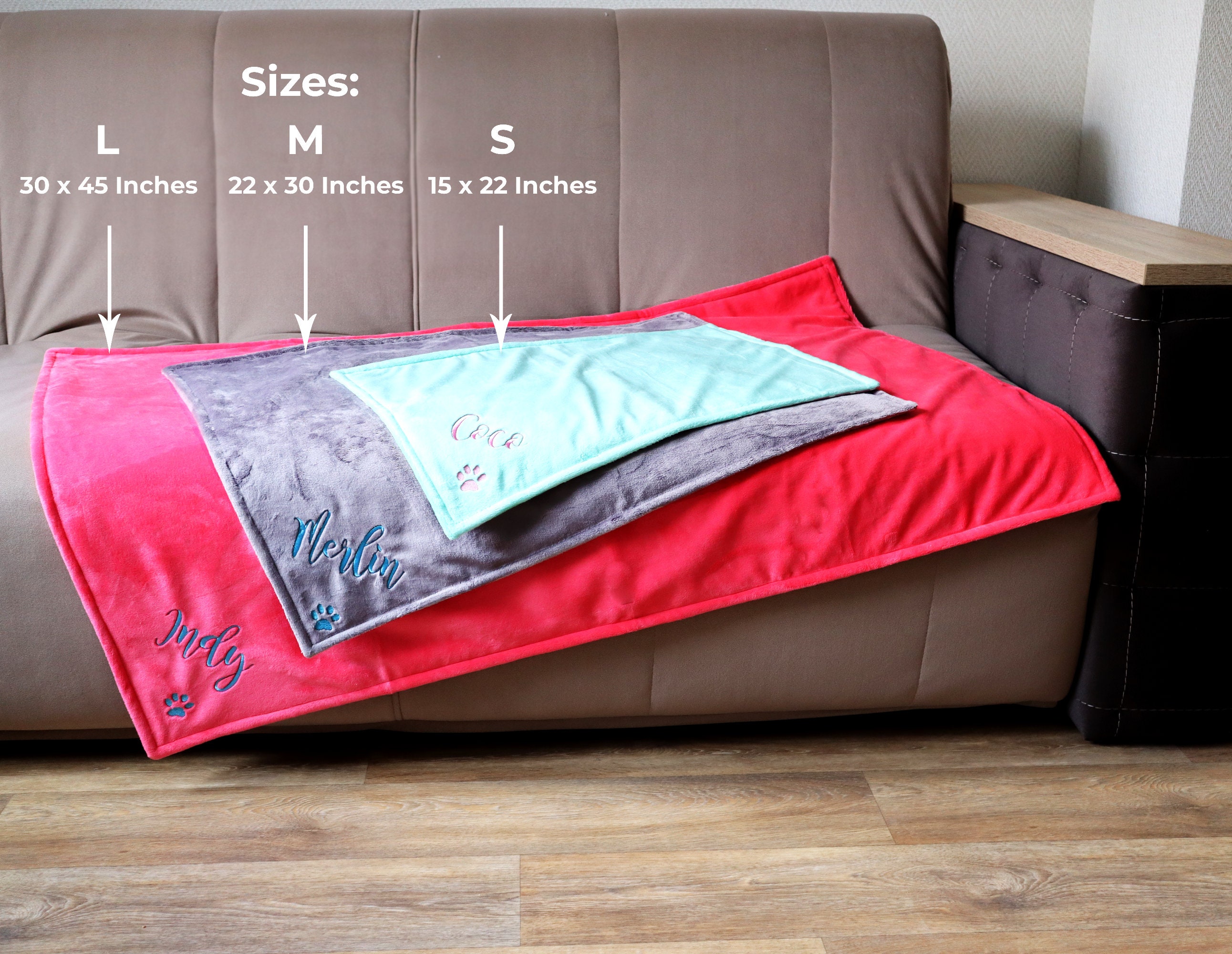 Personalized Dog Bed Blanket Plush Minky New Puppy Gift Etsy