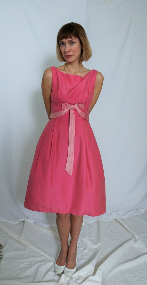 VINTAGE 1950's 1960's hot pink cocktail/evening/ p