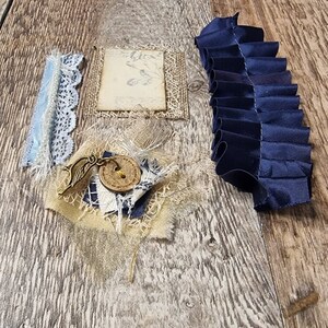 Fabric Embellishments - set of 4 - Junk Journal
