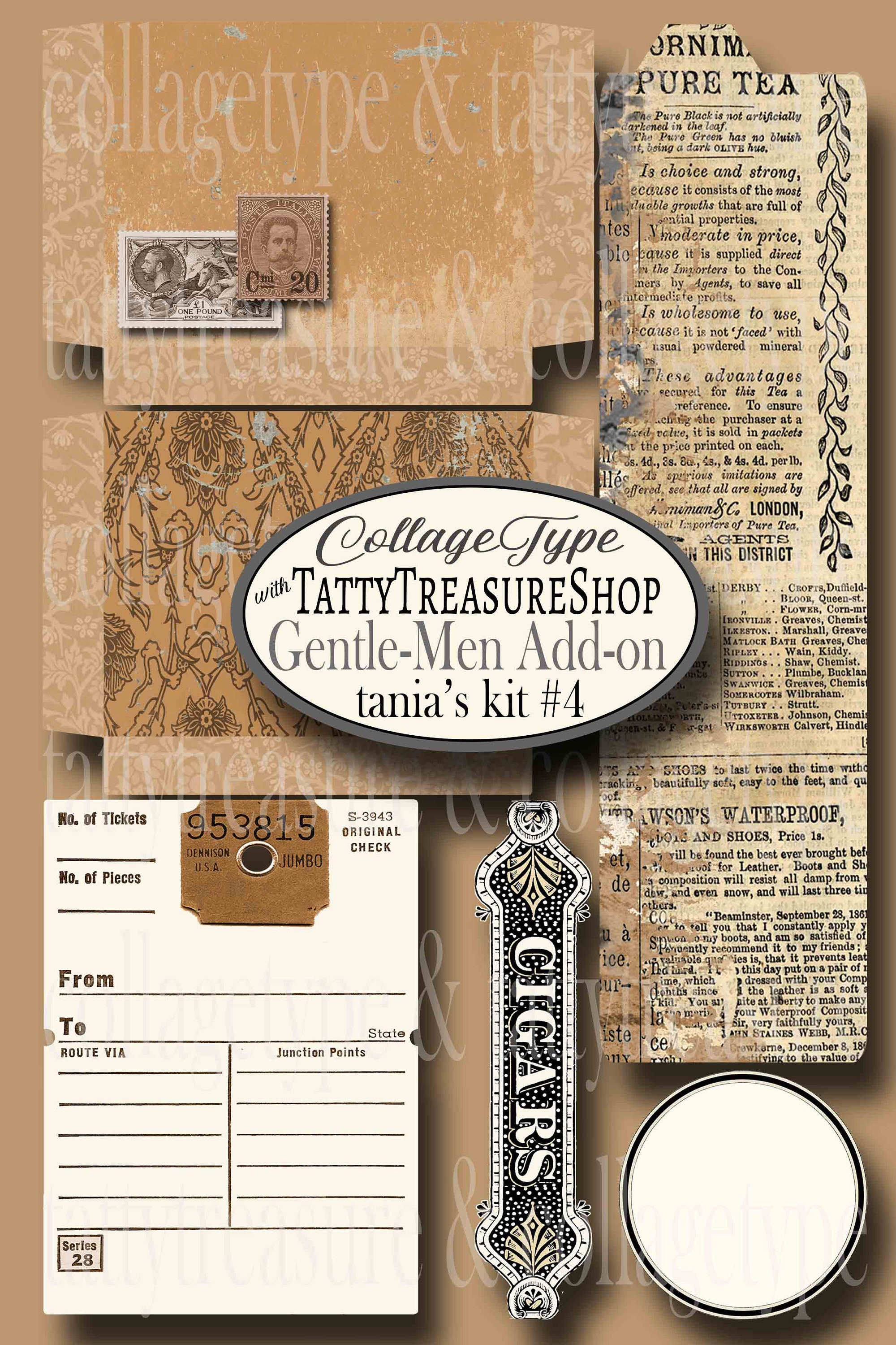 Gentlemen Add On. Junk Journal Printable Kit Digital Download - Etsy