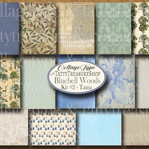 Service d'impression et de publication - Kit de carnet de bord BlueBell, Fleurs sauvages, Forêt, Botanique, Collaboration avec type de collage