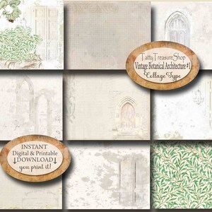 Servizio di stampa e spedizione - Kit per diario di scarto - Architettura botanica vintage in collaborazione con Collage Type