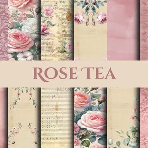 Print & Post Service - Rose Tea Junk Journal Kit