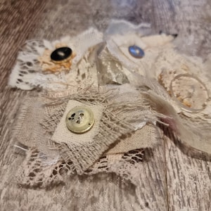 Fabric Embellishments - set of 4 - Junk Journal