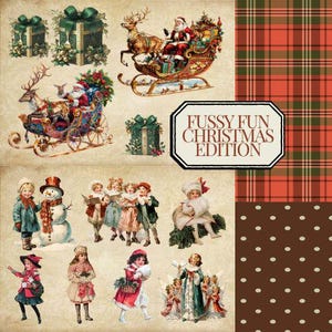 Invierno / Navidad - Servicio de impresión y envío postal - Páginas recortables navideñas - 38 páginas Junk Journal Papers