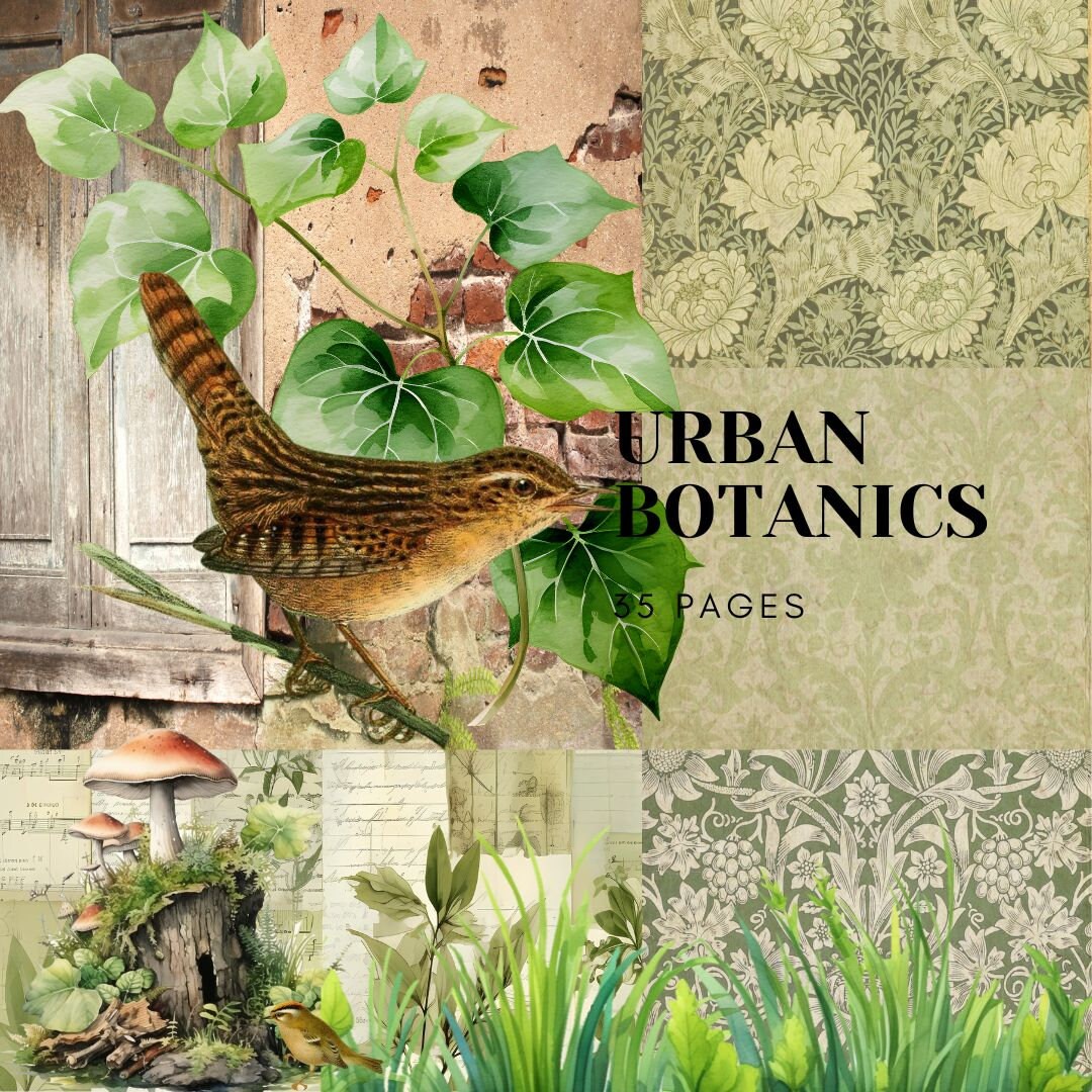 Urban Botanics - 35 Pages Junk Journal Printable Kit, Digital Download ...