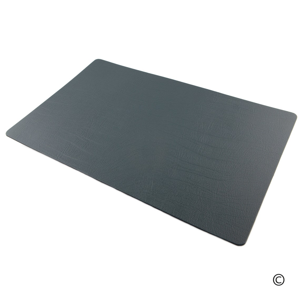 Large Leather Place Mats Sets of 6 Slate Grey Table Mats Etsy UK