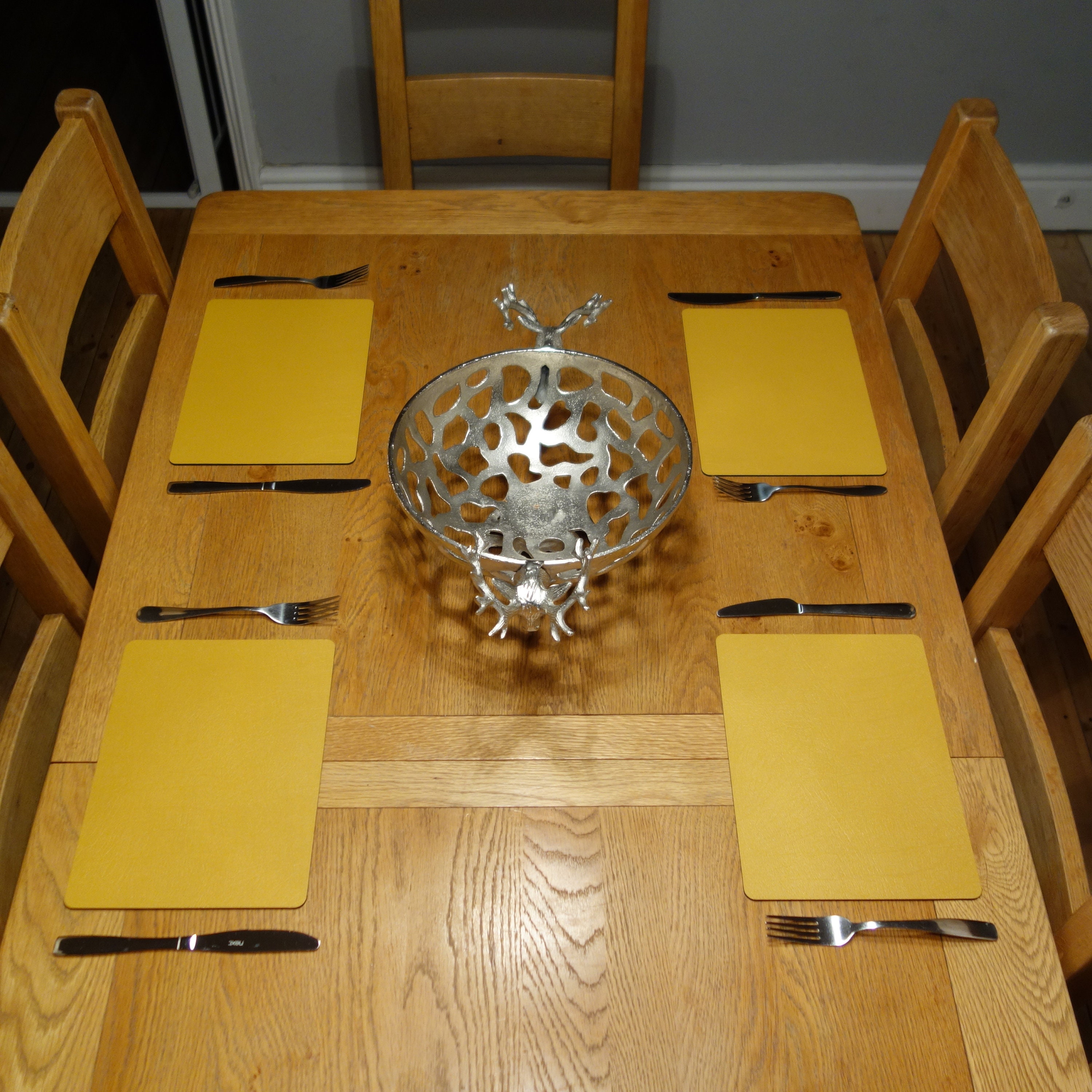 Placemats Set Of 8 Recycled Leather Mustard Yellow Place mat Etsy