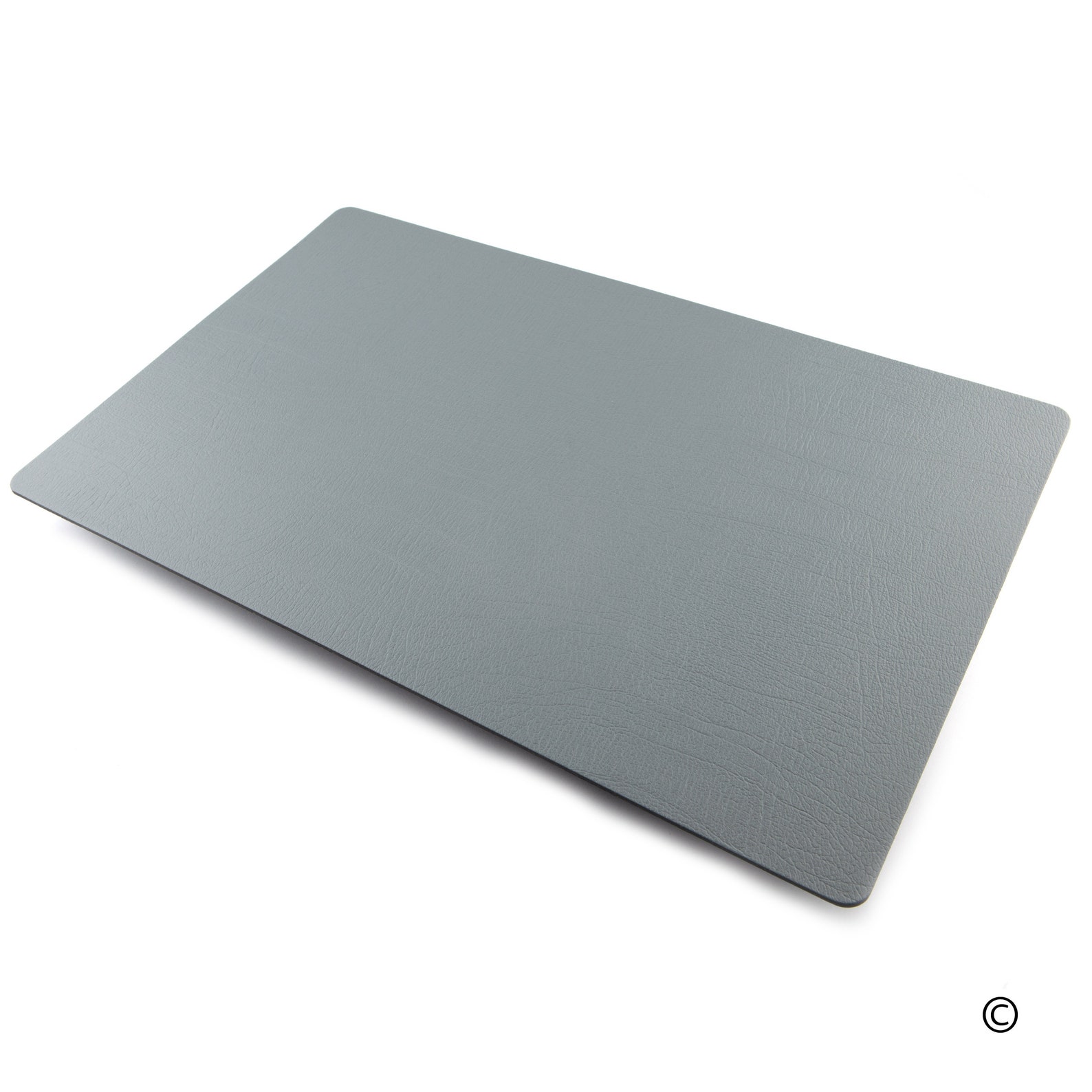 Large Leather Place Mats Sets of 8 Light Grey Table Mats Etsy UK