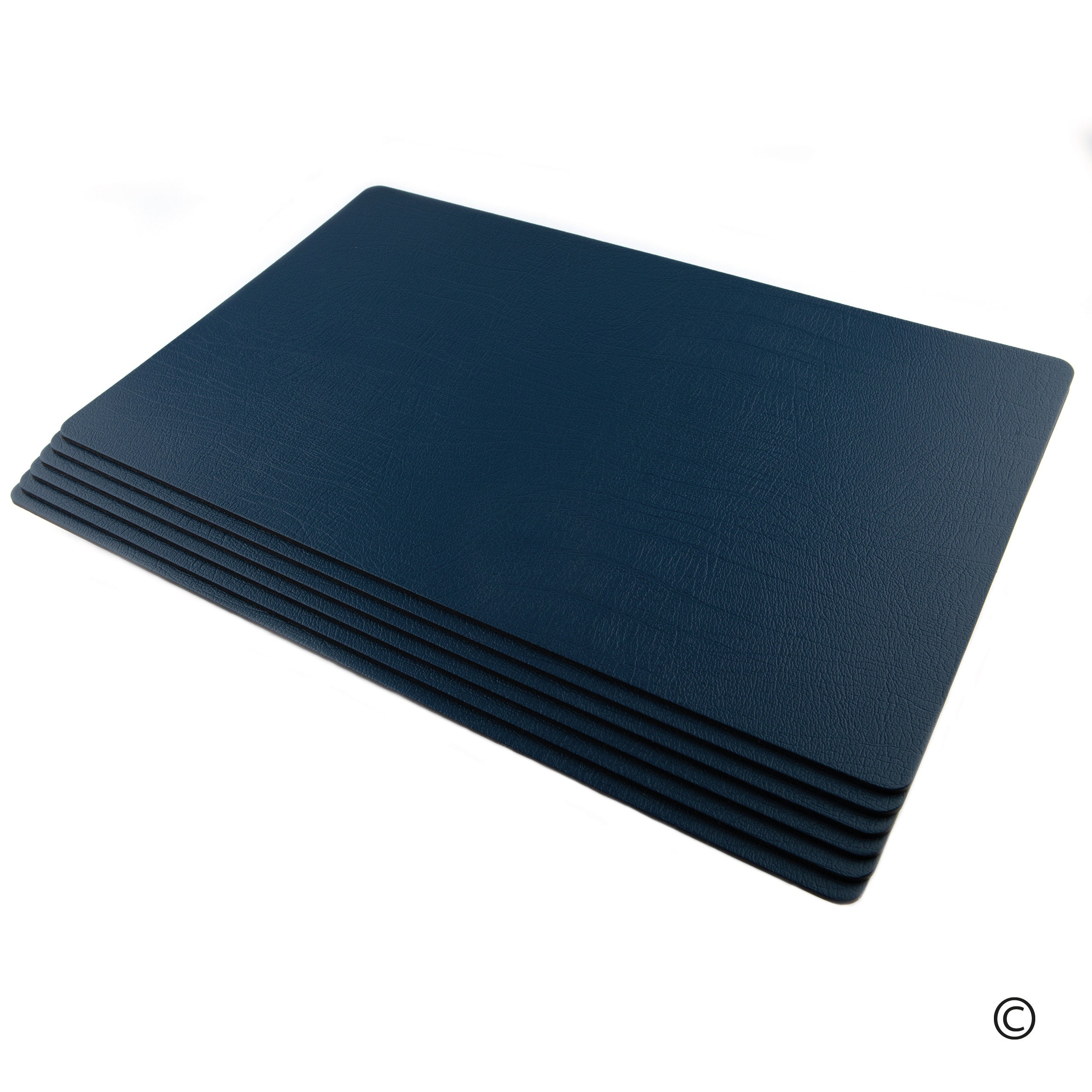 Large Leather Place mats Sets Of 6 Royal Blue table mats Etsy.de
