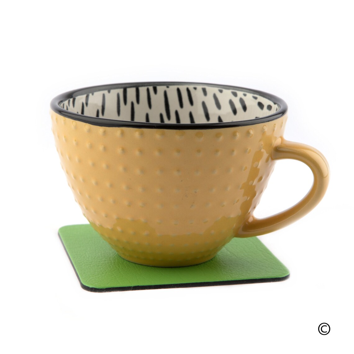 Coaster Set of 6 Apple Green Coasters Made in the UK From Etsy