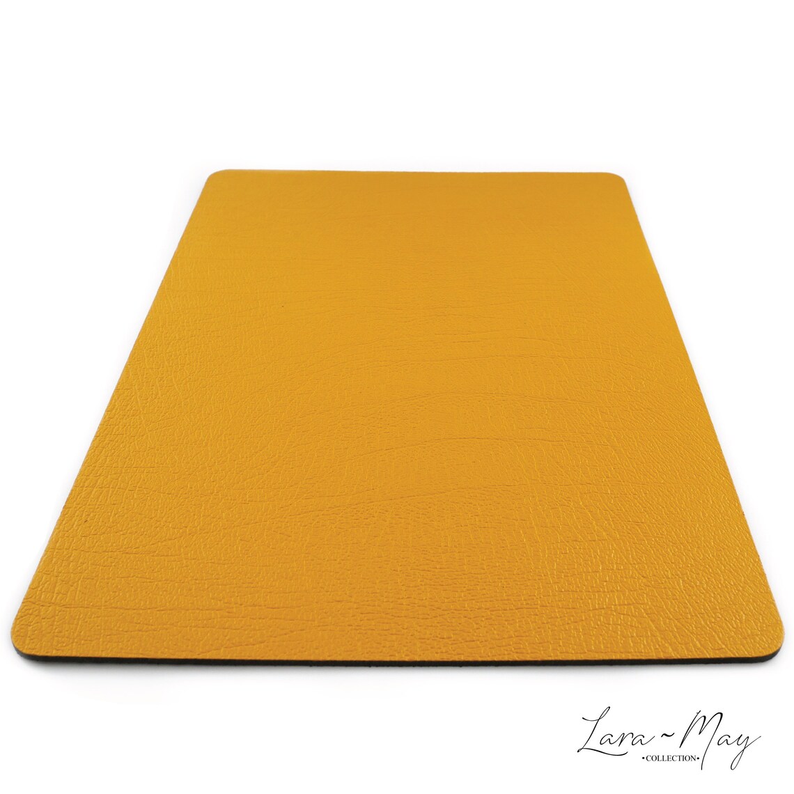 Placemats Set Of 8 Recycled Leather Mustard Yellow Place mat Etsy