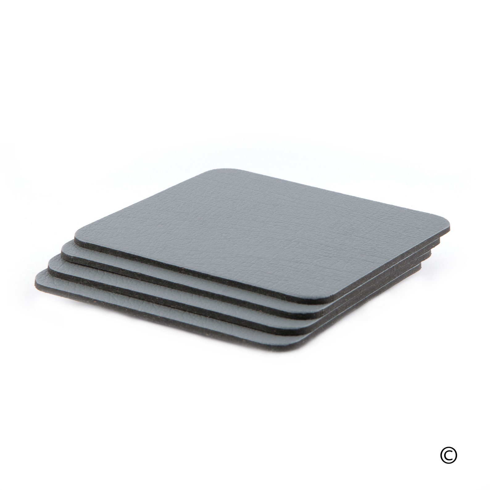 Coaster Set Of 4 Light Grey Coasters Made In The UK From Etsy