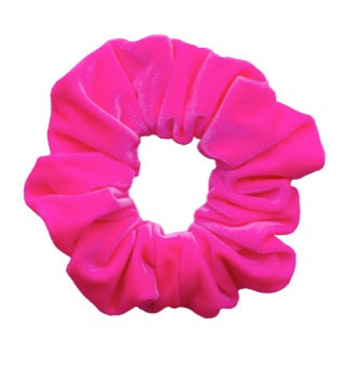 Neon Pink Scrunchie Hot Pink Scrunchie Hair Ties Hair Bands Etsy