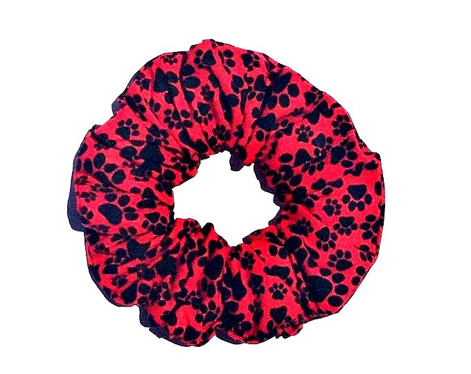 paw print scrunchie