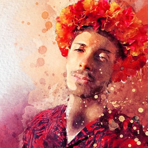 watercolor photo portrait