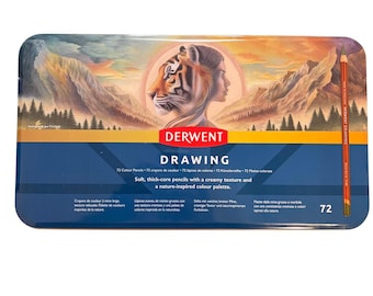 Derwent Zeichnung Bleistifte 72-Count Tin Set Soft Dicker Kern Natur inspirierte Palette