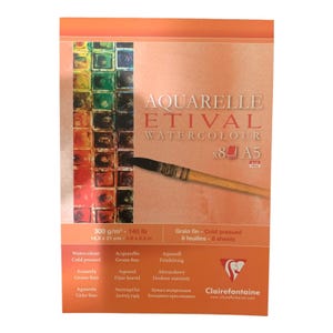 Papier aquarelle Clairefontaine Etival A5 300 g/m pressé à froid