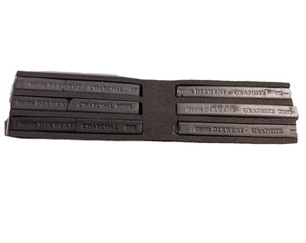 Derwent Charcoal Blocks (3) Derwent Graphite Blocks (3) Set of 6 ScrawlrBox Item