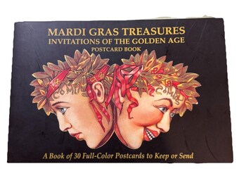 Mardi Gras Treasures Postkarten 30 Einladungen des Goldenen Zeitalters New Orleans