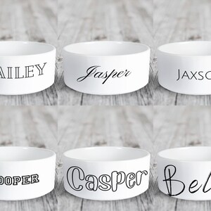 Personalized Pet Bowl, Custom Dog Bowl, Custom Cat Bowl, Ceramic Pet Bowl, Pet Food Bowl, Pet Water Bowl, Cat Lover, Dog Lover, Pet Gift
