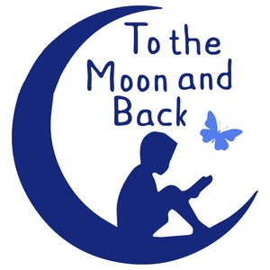 To the Moon and Back with a Butterfly (your color choice for the butterfly) Use as Window Decal, Mirror, Door Sign, ect. 5&quot;in H X 4.7&quot;in W