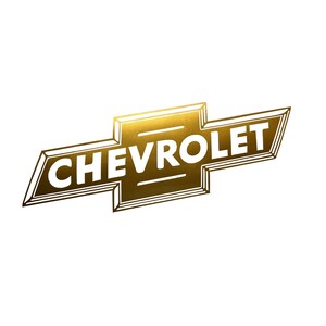 Chevy Bowtie Decal in Gold Metallic Vinyl 6&quot;in w X 2.7&quot;in h