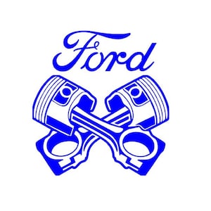 FORD RACING decal choice of colors 6.0h&quot; x 5.7w&quot;