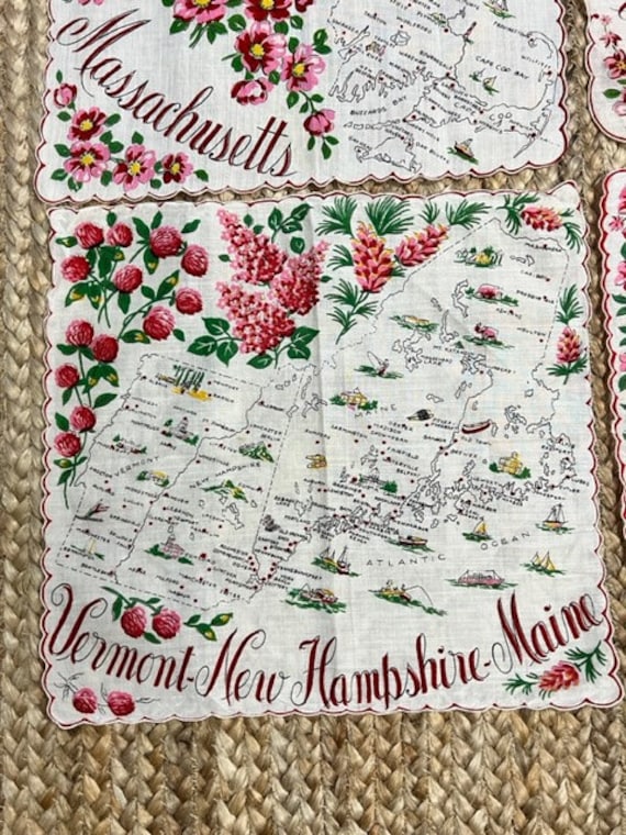 Vintage 1950s Cotton State Hankies - Chinoiserie … - image 6