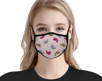 Japanese Koi Pink Waves Pattern Face Cover for Women and Men Reusable, Washable, and Breathable
