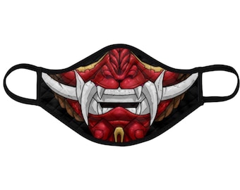 Japanese Oni Demon Face Mask - Small-Medium-Large Fit | Creative Quilted Face Mask | Reusable & Washable