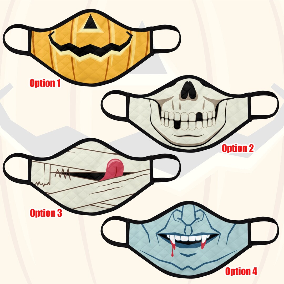 Funny Halloween Face Masks Pumpkin Mummy Vampire Skull Mask Small