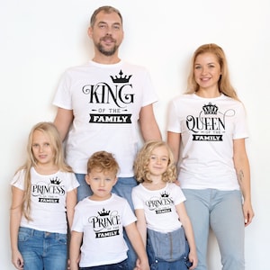 King Queen Family Shirts | King Queen Prince Princess Family Matching Outfits | Matching Family Shirts | Matching Family Outfits